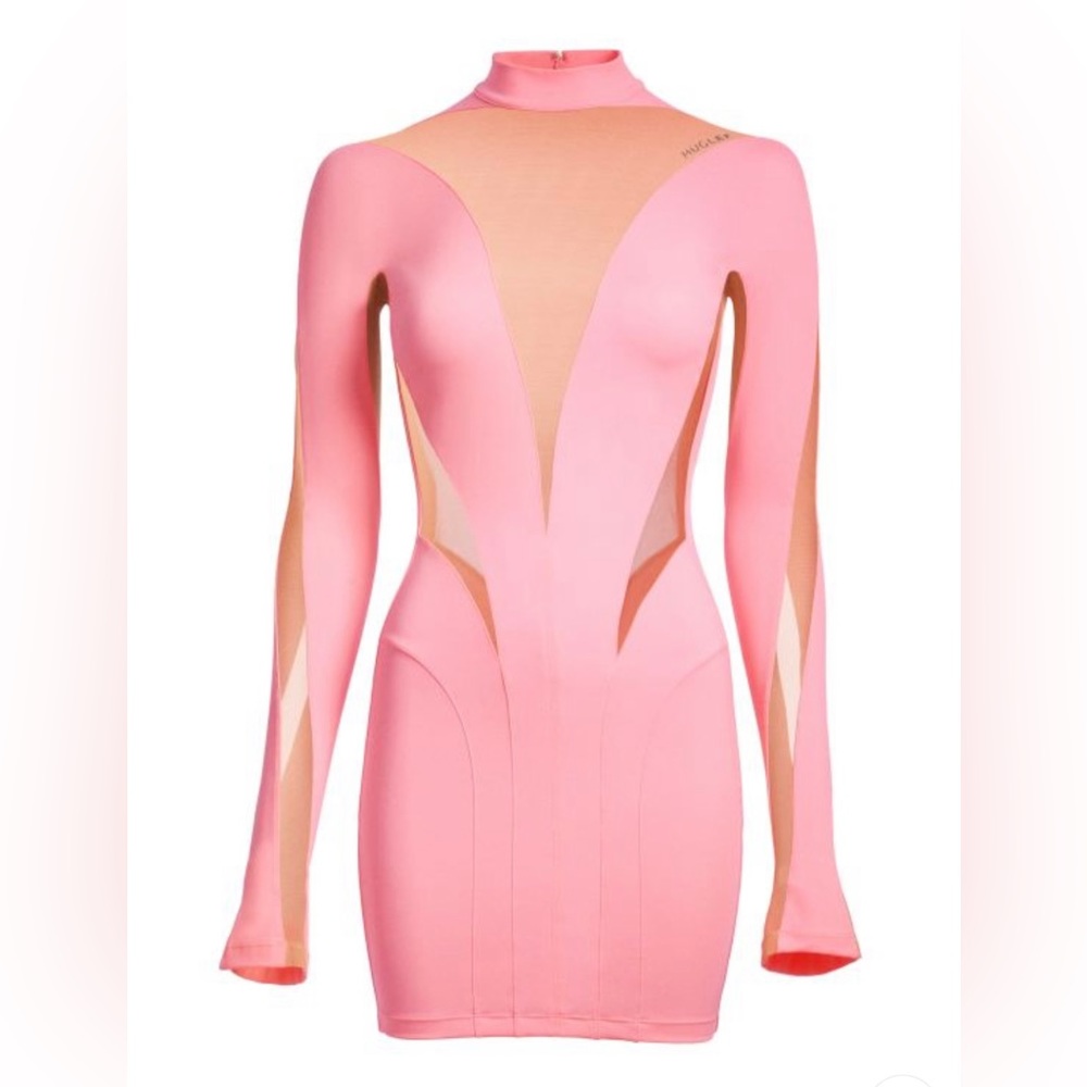 Mugler X H&M Mesh-paneled Mini Dress
Pink